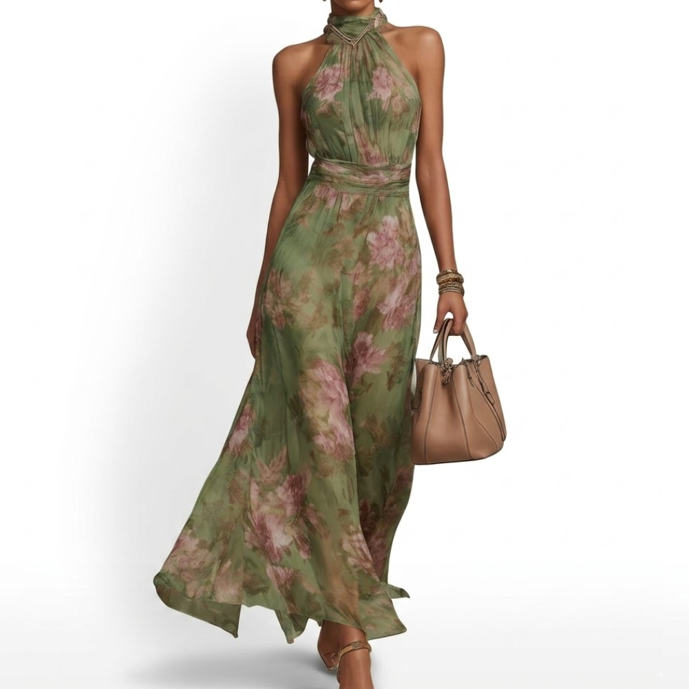 Camélia Flowing Floral Maxi Dress