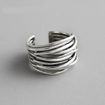 Adjustable silver layer ring