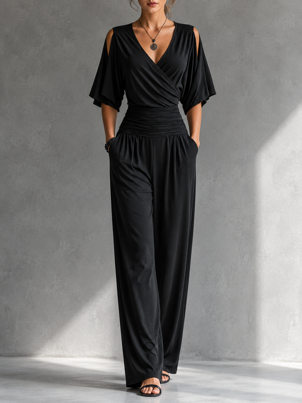 Julia Elegant Wrap Jumpsuit