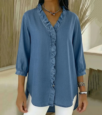 Abigail | Elegant Denim Blouse