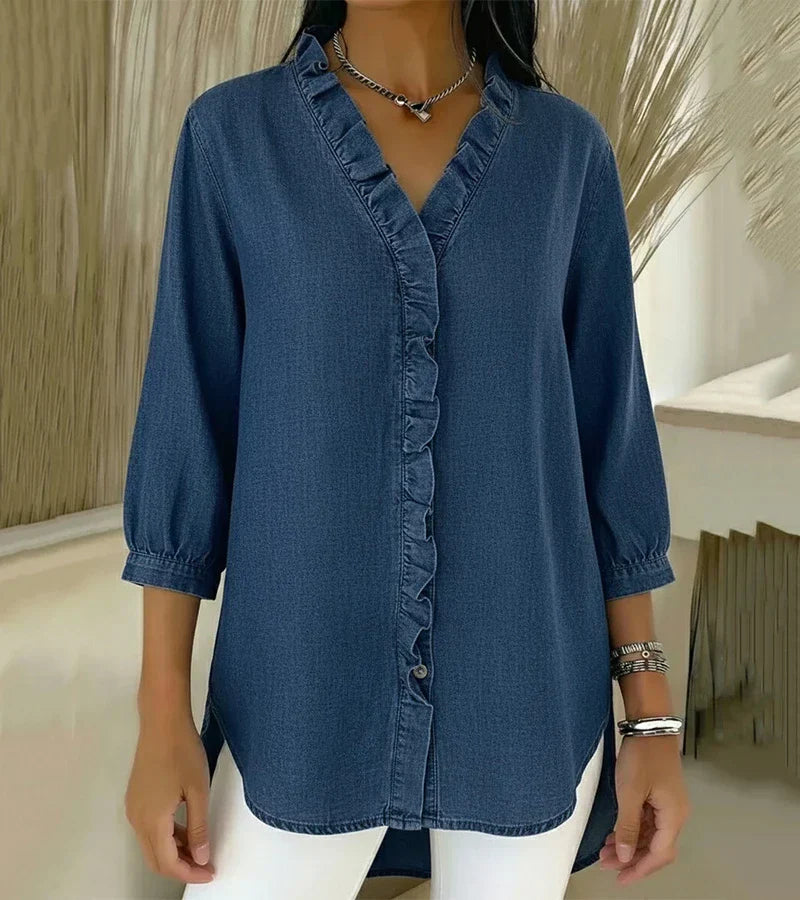 Abigail | Elegant Denim Blouse