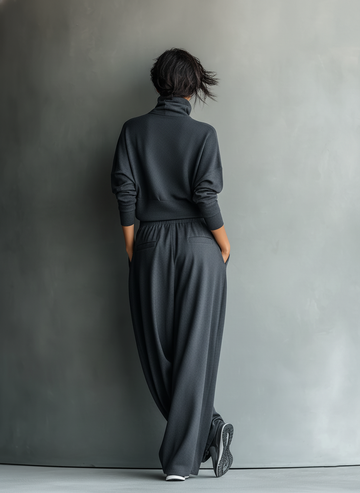 Knitted Wide-Leg Trouser Set