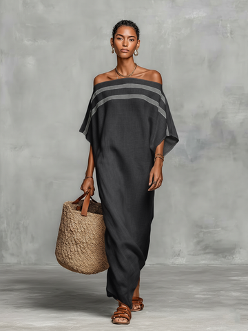 Minimalist Linen Maxi Dress