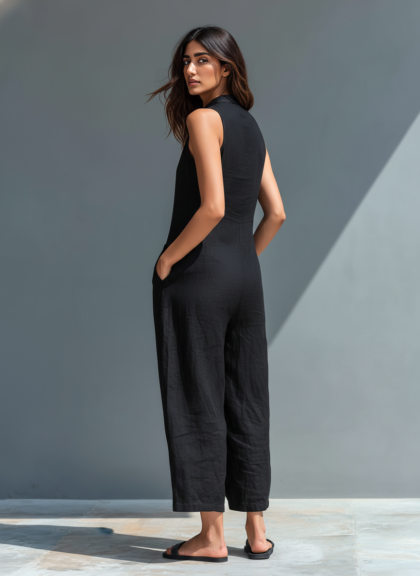 Classic Comfortable Sleeveless Dungarees