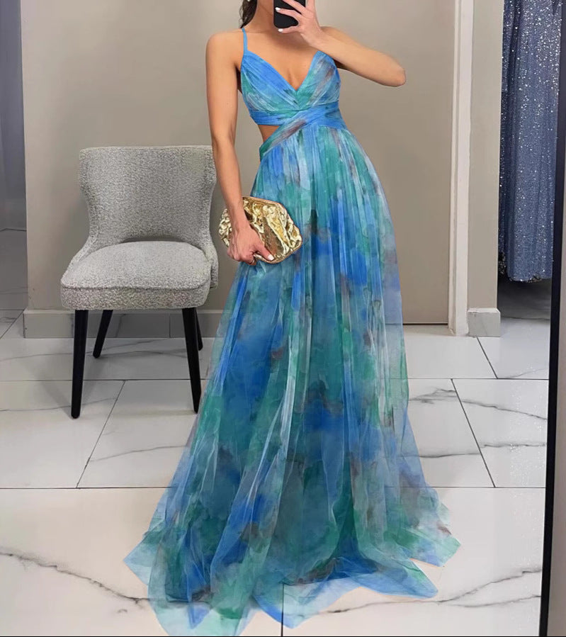 Delacroix | Elegant Flowy Floral Maxi Dress