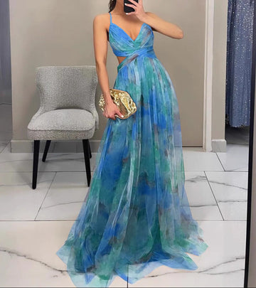 Delacroix | Elegant Flowy Floral Maxi Dress