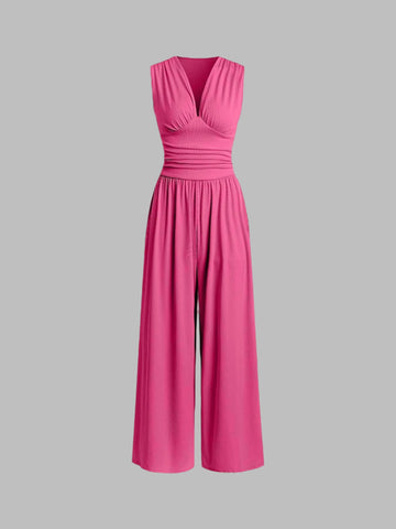 CHARITY | Chic Sleeveless Wide-Leg Jumpsuit
