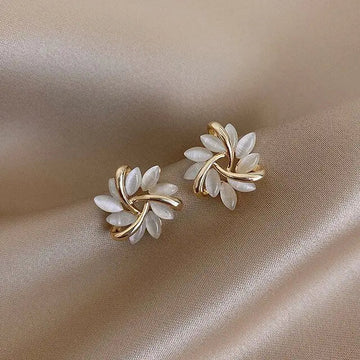 Elegant Leaf Stud Earrings