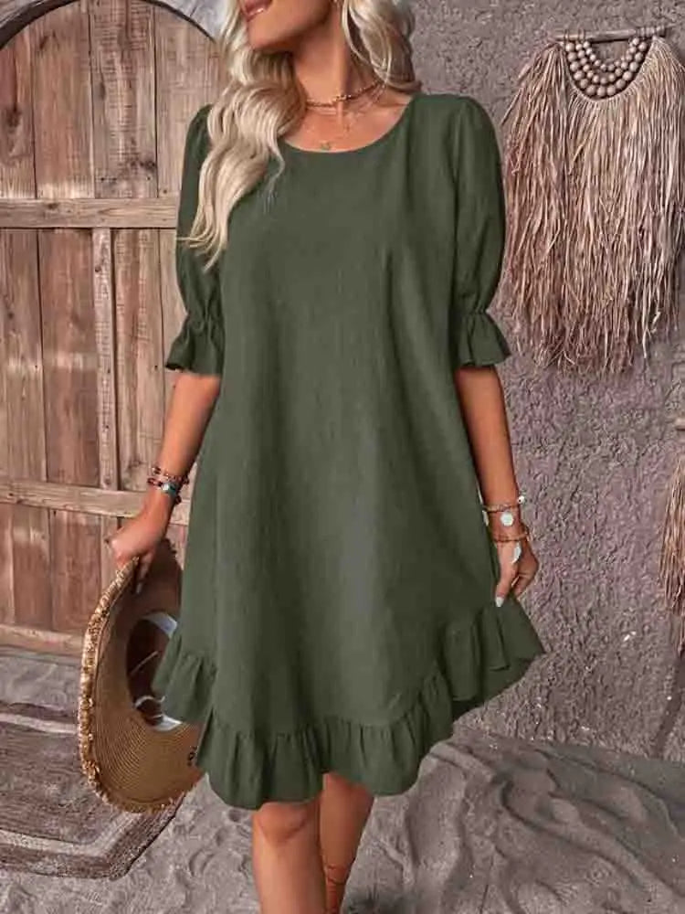 Sally | Summer Dress with Ruffles