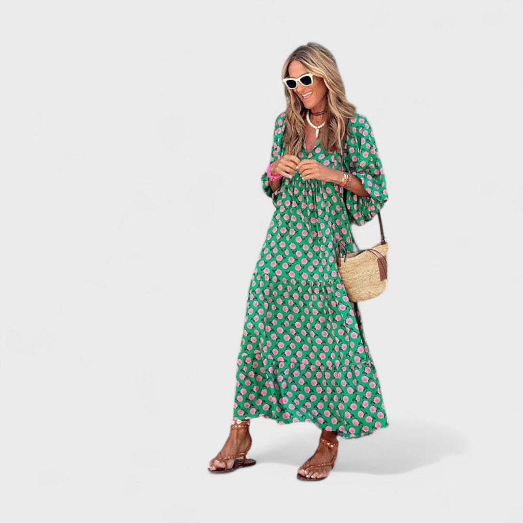Corinna | Comfortable Long Artisan Dress