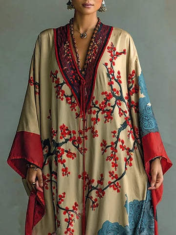 Chloé | Japanese Red Blossom Maxi Dress
