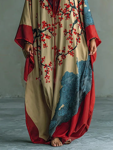 Chloé | Japanese Red Blossom Maxi Dress