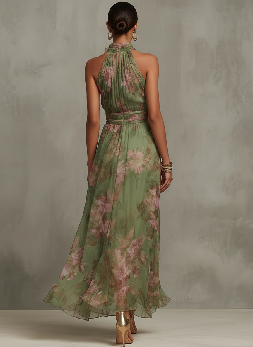 Camélia Flowing Floral Maxi Dress