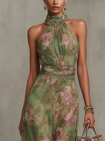 Camélia Flowing Floral Maxi Dress