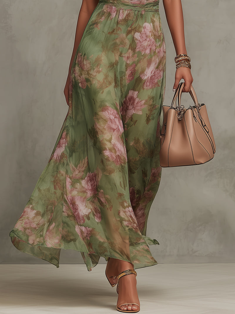 Camélia Flowing Floral Maxi Dress