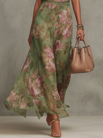 Camélia Flowing Floral Maxi Dress