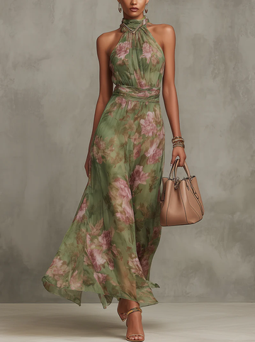 Camélia Flowing Floral Maxi Dress