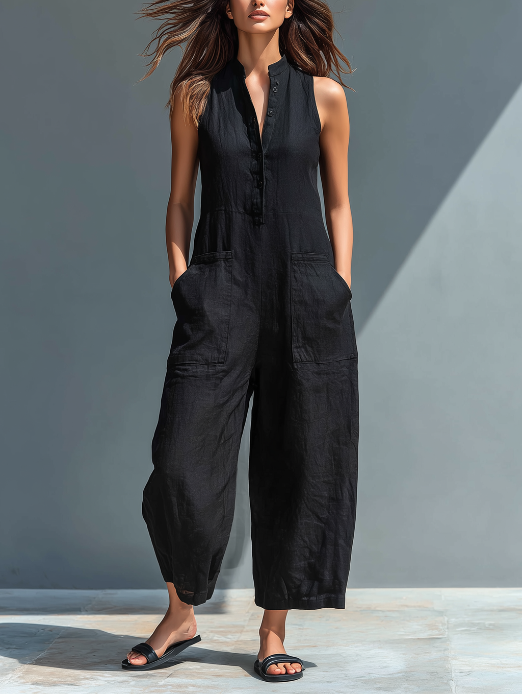 Classic Comfortable Sleeveless Dungarees