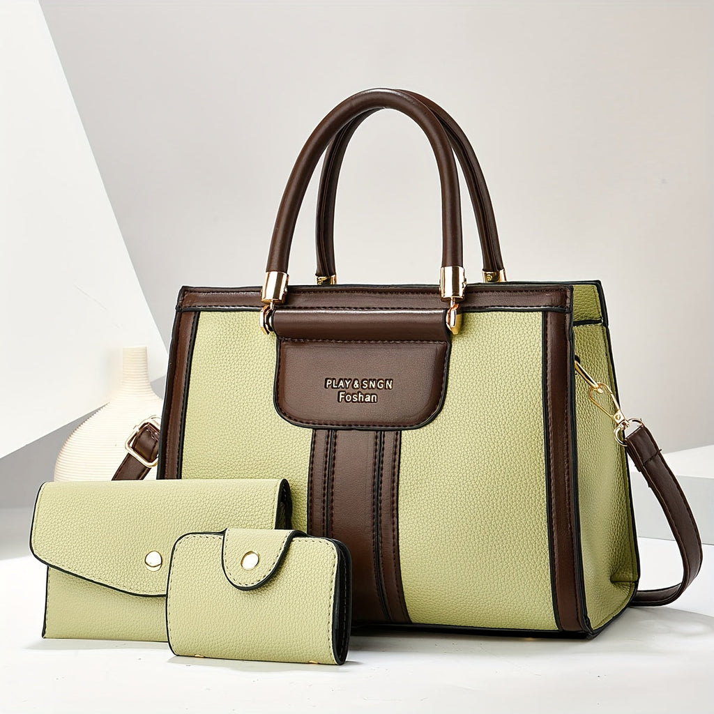 Luna | Elegant 3-Piece Leather Bag Set
