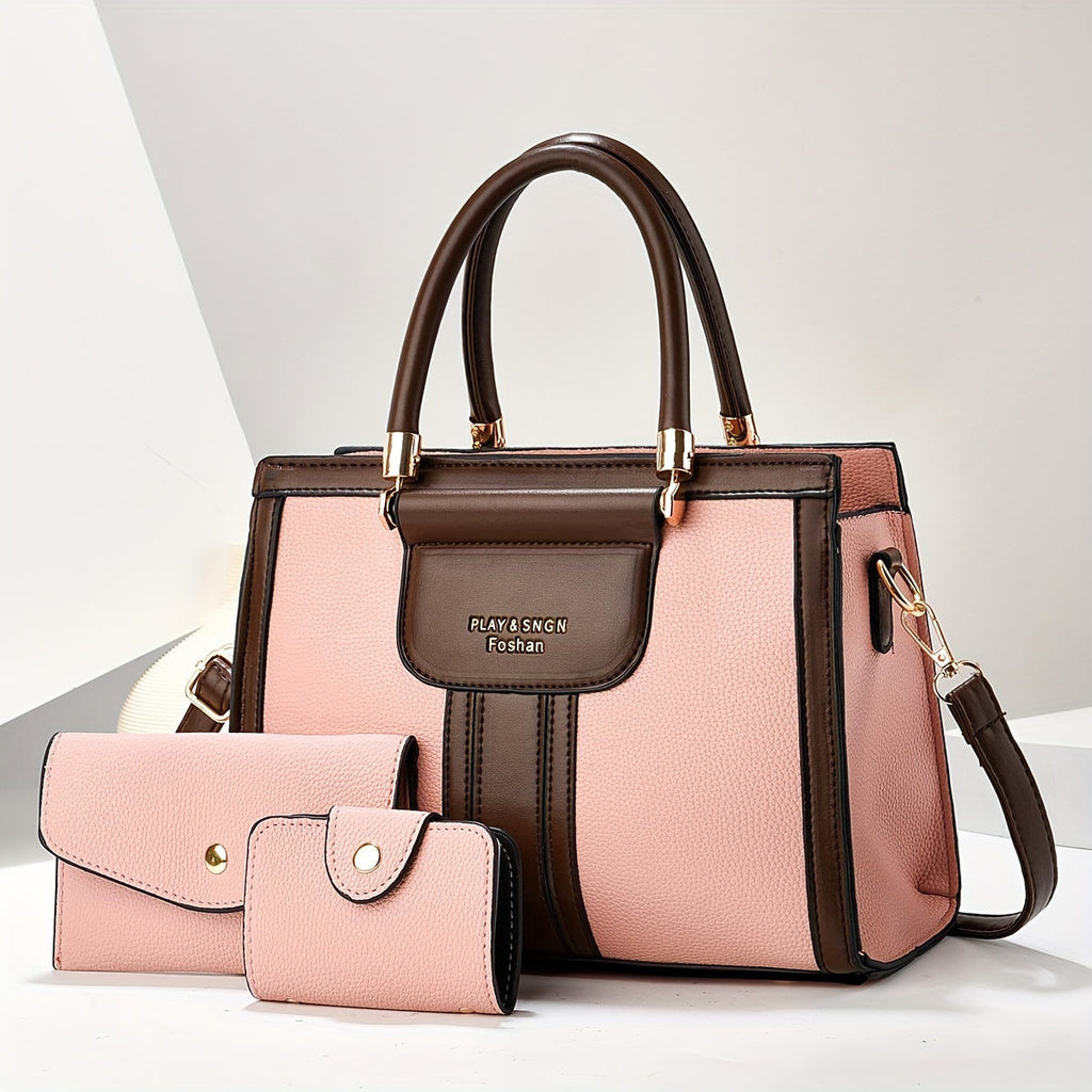 Luna | Elegant 3-Piece Leather Bag Set
