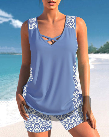 Melissa | Tankini Featuring Geometric Print
