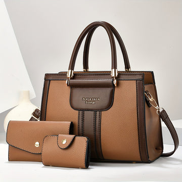 Luna | Elegant 3-Piece Leather Bag Set