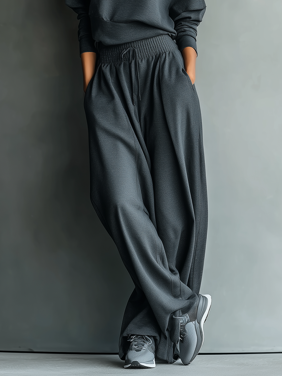 Knitted Wide-Leg Trouser Set