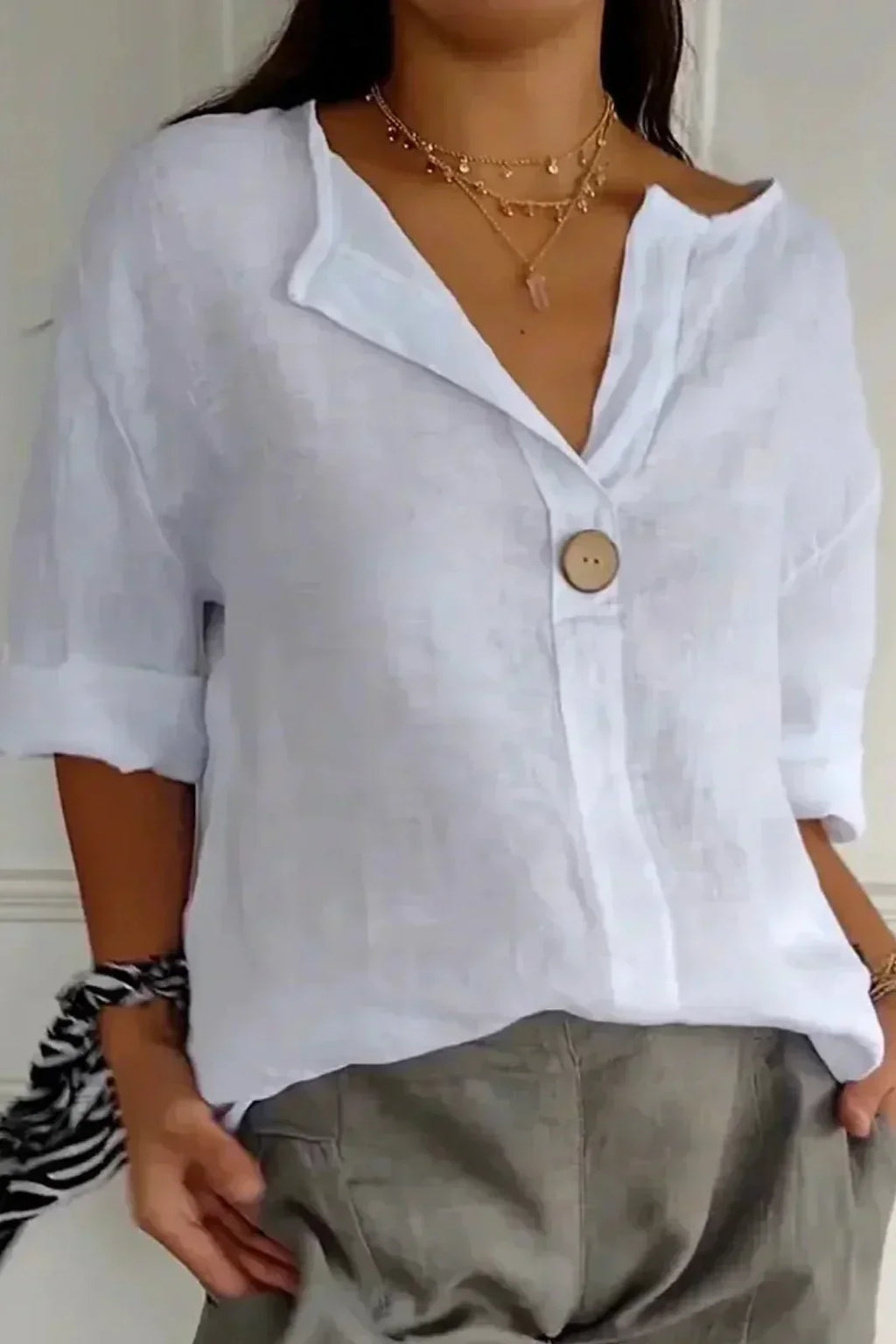 Zamma | Comfortable Linen-Feel Top