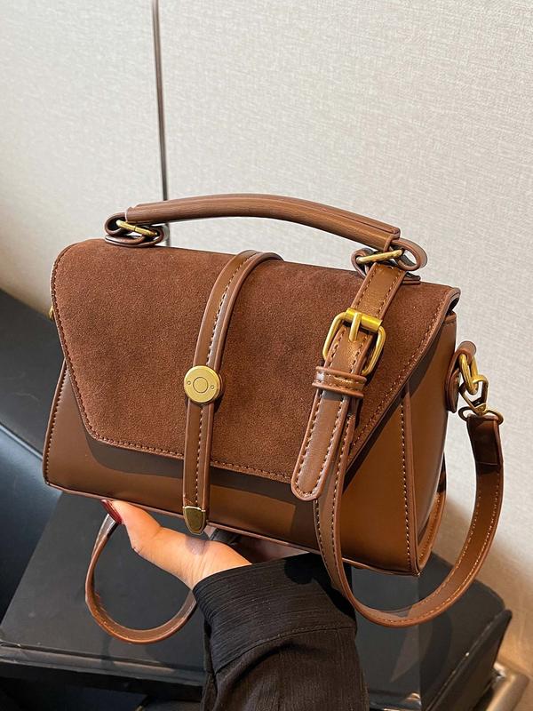ALWINA | TRENDY CONTRAST STITCHING SHOULDER BAG