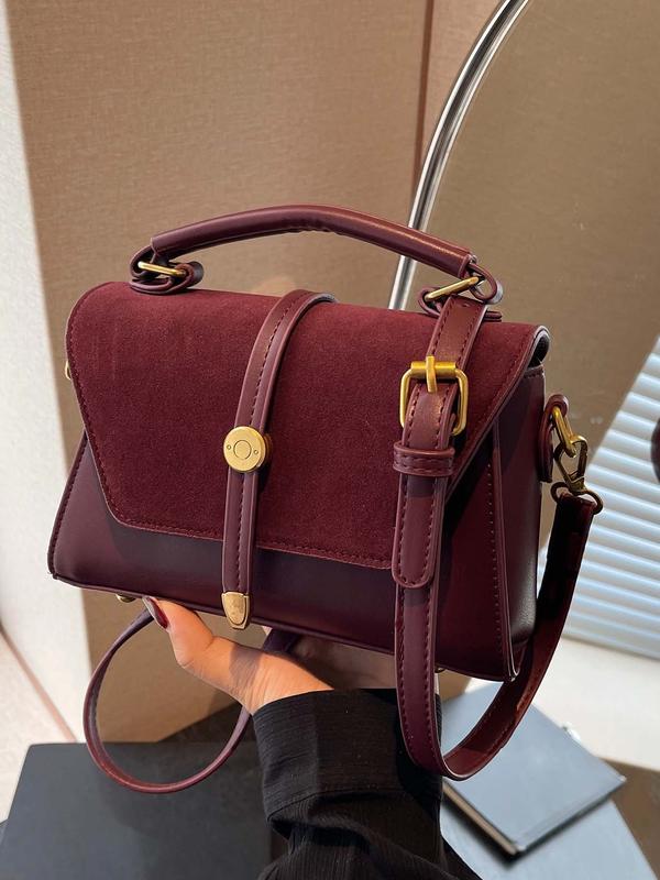 ALWINA | TRENDY CONTRAST STITCHING SHOULDER BAG