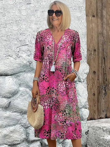 Eva | Flowy V-Neck Dress