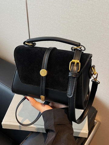 ALWINA | TRENDY CONTRAST STITCHING SHOULDER BAG