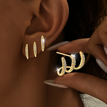 Sparkling Stud Earrings