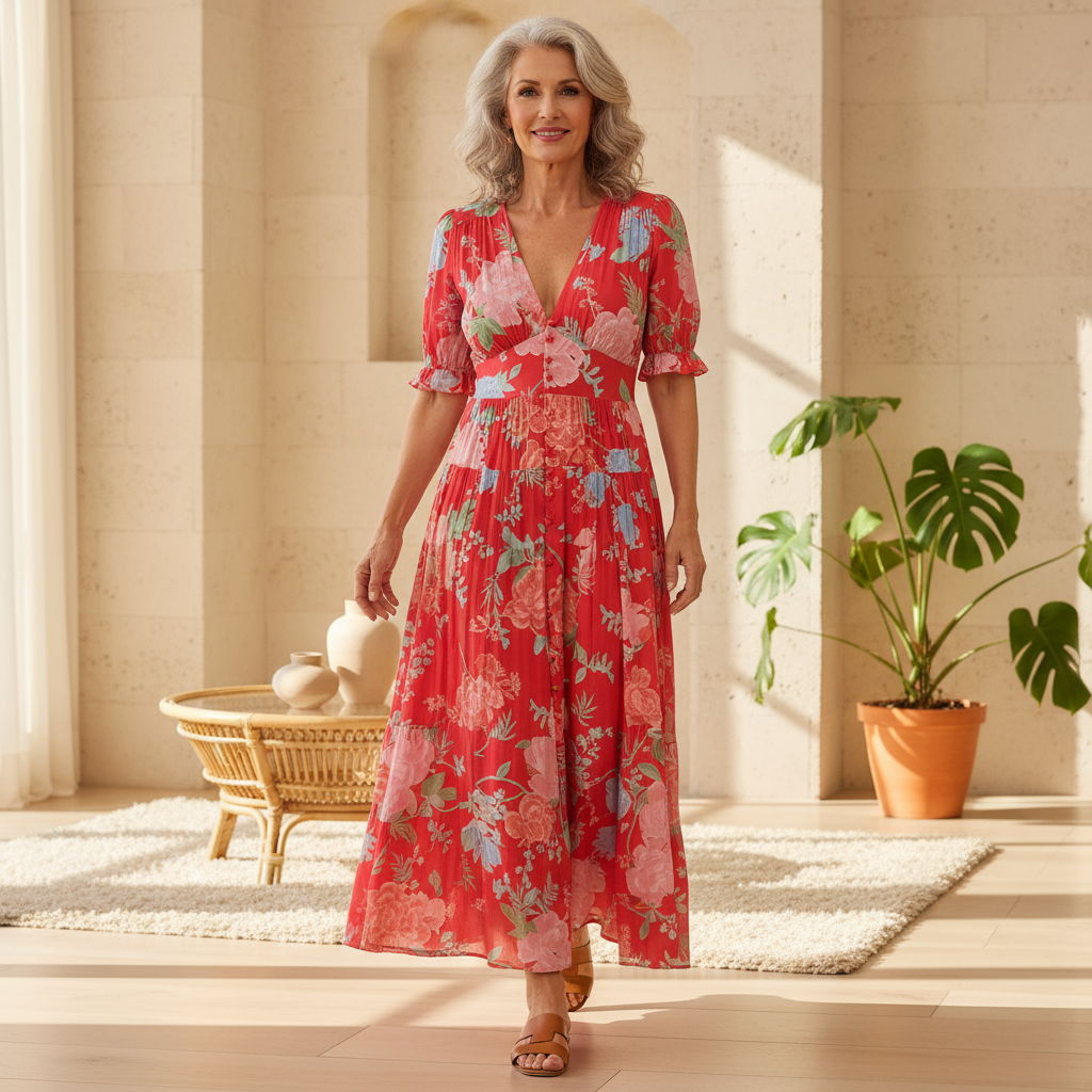 Rosae | Flattering Floral Maxi Dress