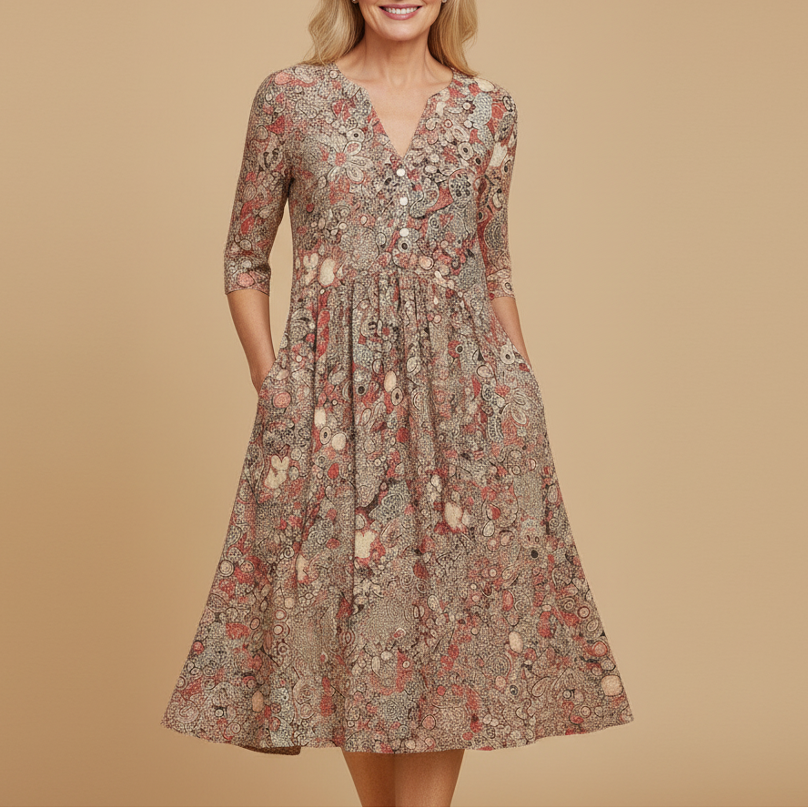 Hailey | Lightweight V-Neck Midi Dress