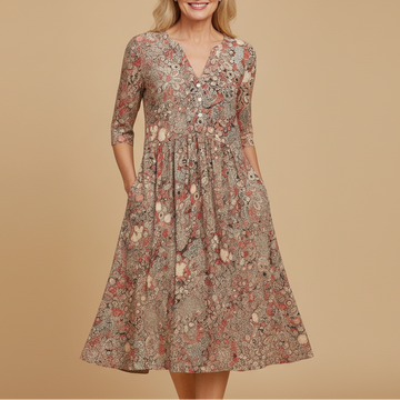 Hailey | Lightweight V-Neck Midi Dress