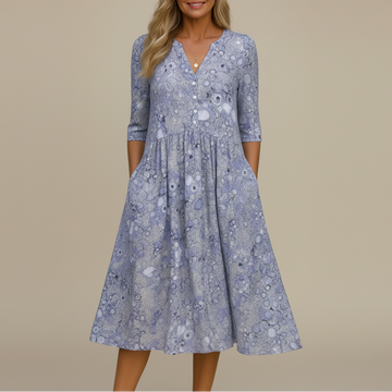 Hailey | Lightweight V-Neck Midi Dress