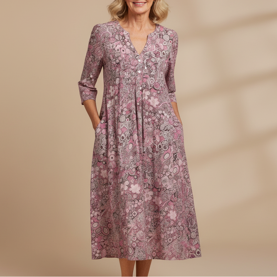 Hailey | Lightweight V-Neck Midi Dress