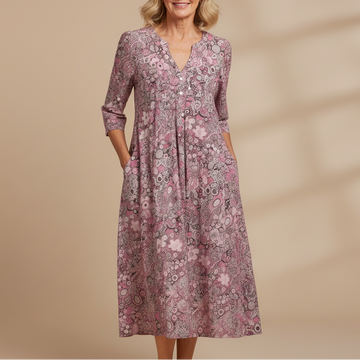 Hailey | Lightweight V-Neck Midi Dress