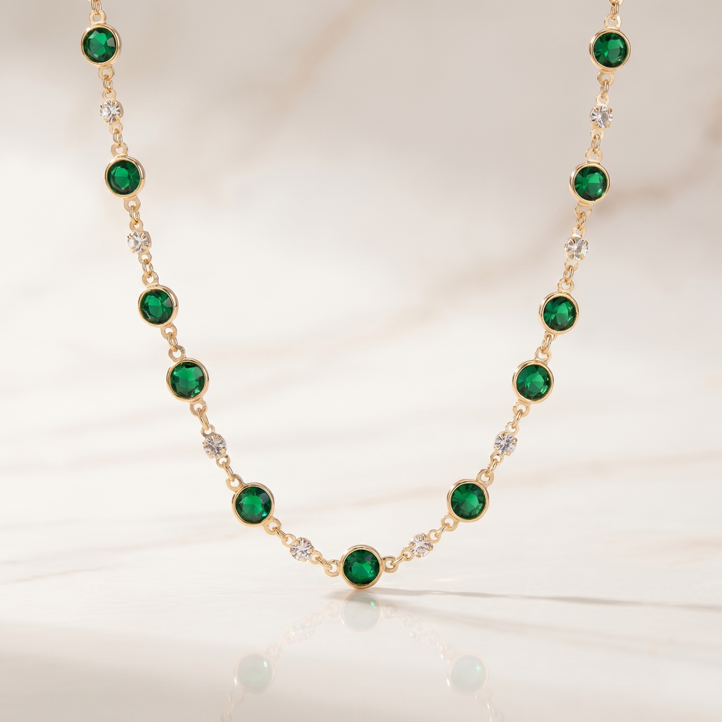 Emerald Green Pendant Necklace