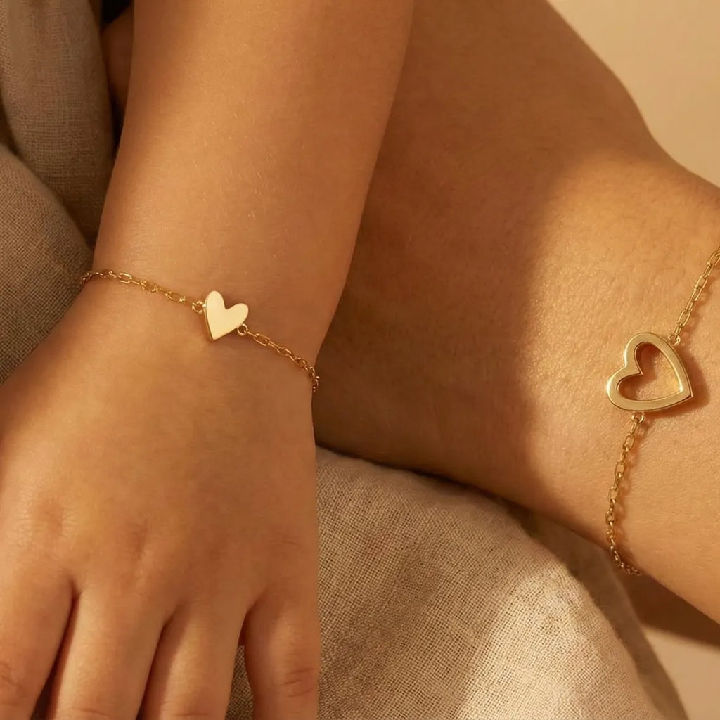 MATCHING HEART BRACELETS