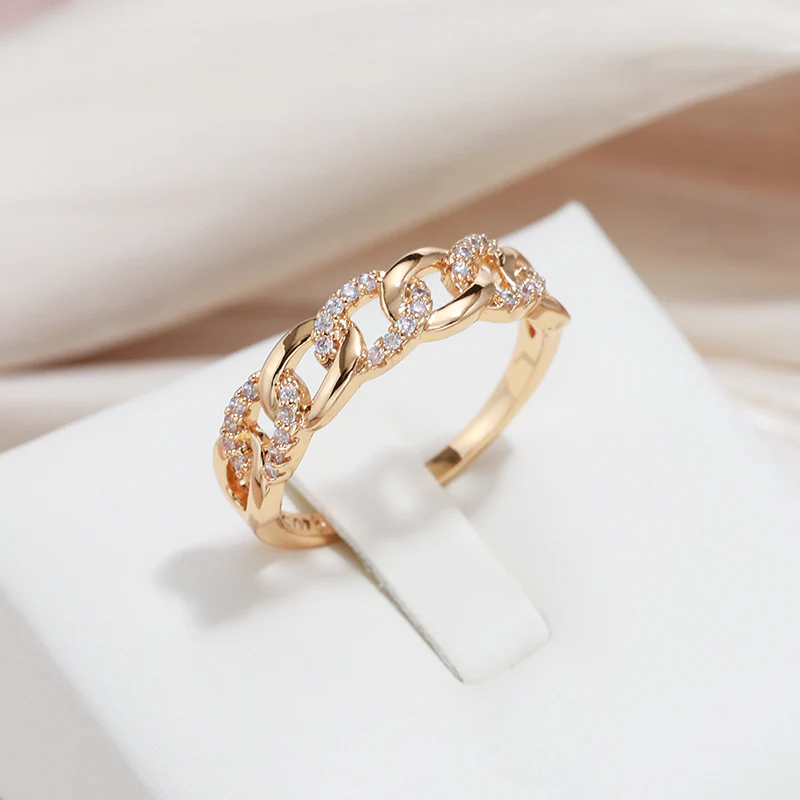 Lize | Elegant Gold Link Ring