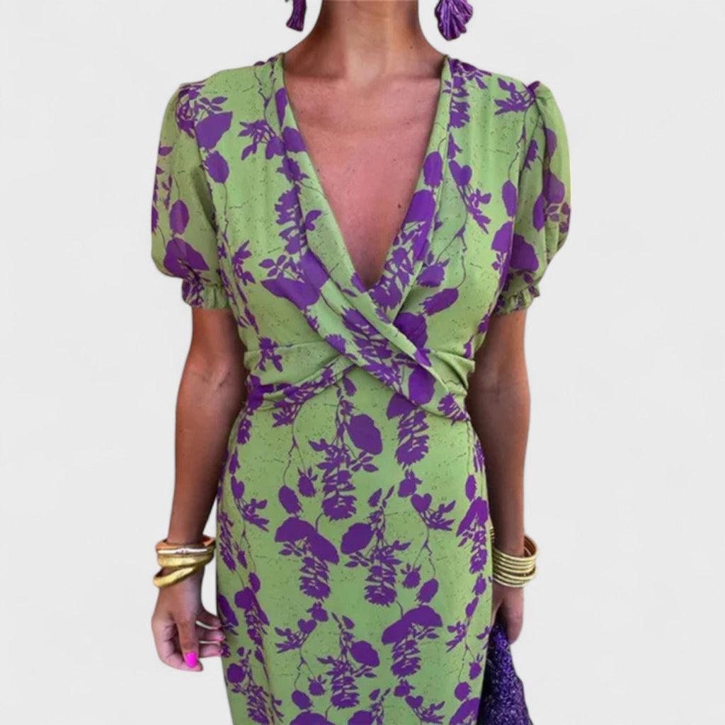 Carmen | Elegant Deep V-Neck Dress