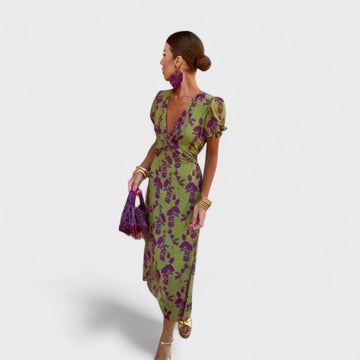 Carmen | Elegant Deep V-Neck Dress