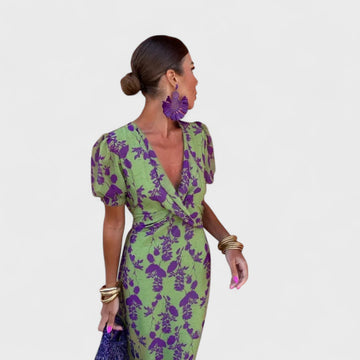Carmen | Elegant Deep V-Neck Dress