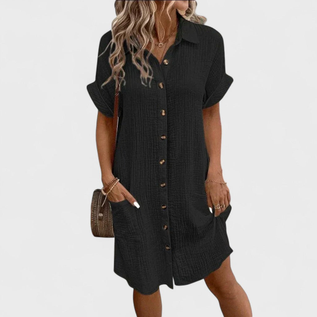 Emma | Comfortable Linen-Look Maxi Dress