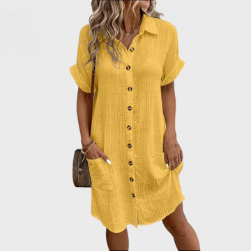 Emma | Comfortable Linen-Look Maxi Dress