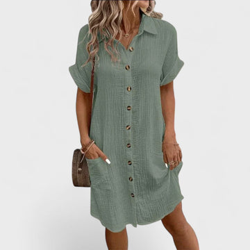 Emma | Comfortable Linen-Look Maxi Dress
