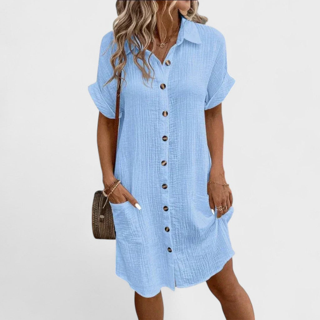 Emma | Comfortable Linen-Look Maxi Dress