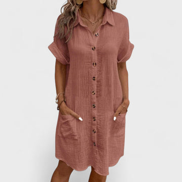 Emma | Comfortable Linen-Look Maxi Dress